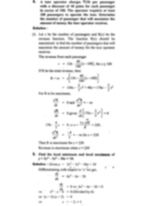 SOLUTION Applications of differentiation Studypool