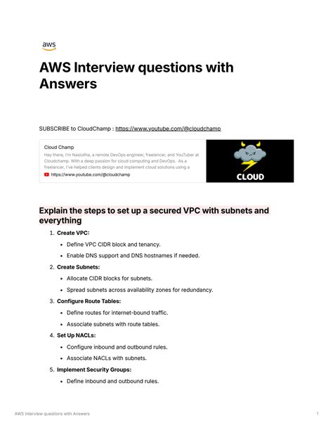 SOLUTION Aws cloud interview questions answers Studypool