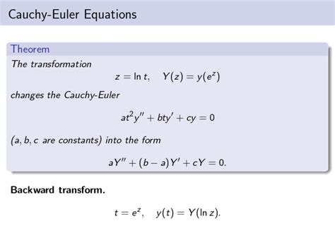 SOLUTION Cauchy euler equation Studypool