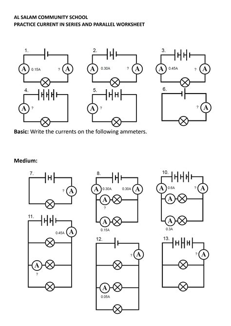 SOLUTION Current in series and parallel worksheet Studypool
