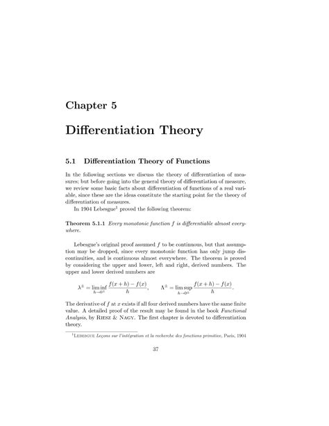 SOLUTION Differentiation theory Studypool
