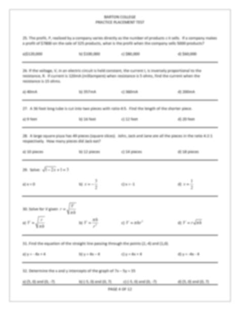 SOLUTION Practice math placement test Studypool