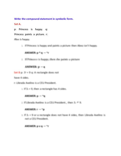 SOLUTION Write the compound statement in symbolic form Studypool