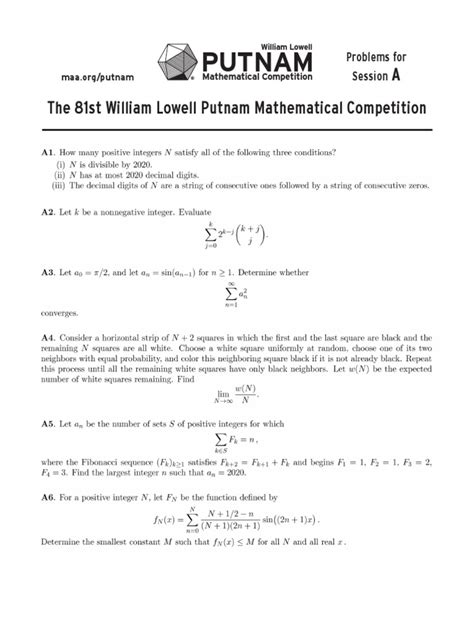 Solutions to the 81st William Lowell Putnam Mathematical Competition ... - wintechmobiles.com