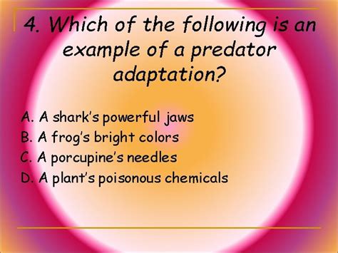 Solved: Which of the following is an example of a predator adaptation ... - muktibox.com