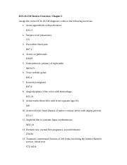 SOLVED ICD10CM Review Exercises Chapter 1 Assign the correct ICD10