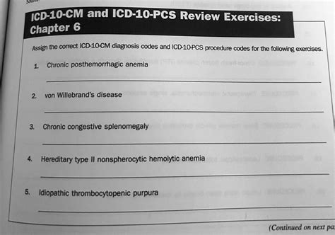 SOLVED ICD10CM and ICD10PCS Review Exercises Chapter 6 Assign the