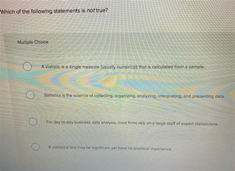 Solved Which of the following statements is not true - Chegg - balustradellc