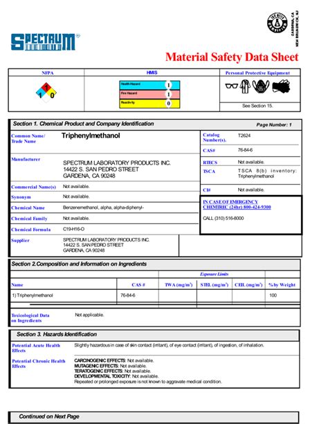 SOLVED2) Using online resources find a Material Data Safety Sheet