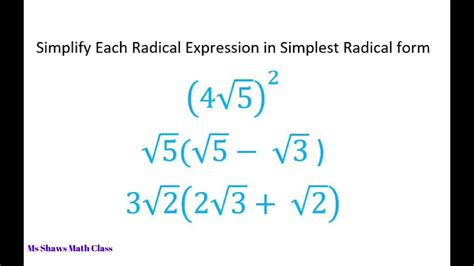 SOLVEDIs the radical expression in simplest form…