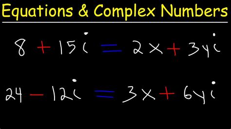 Solving equations using complex numbers. - balustradellc