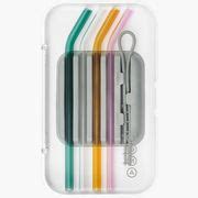 SOMA Glass Straw Set with Case and Cleaning Tool, Set of 4, …