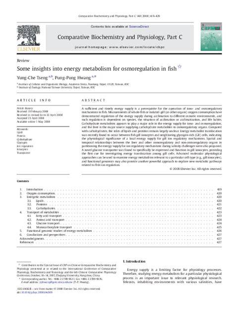 Some insights into energy metabolism for osmoregulation in fish - raincitystudios.com