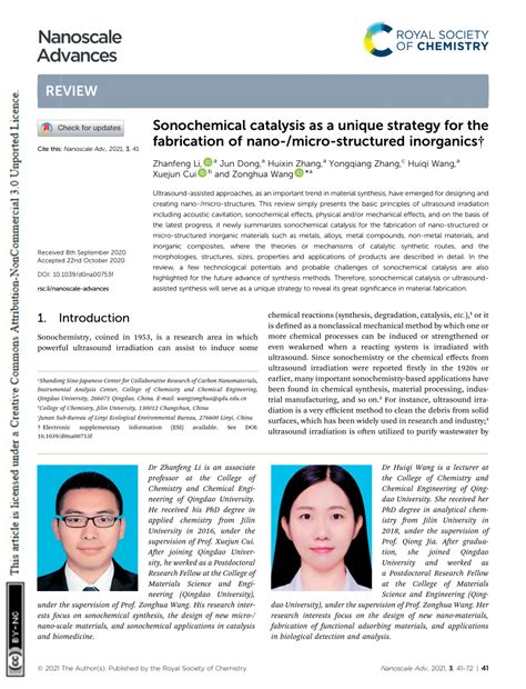 Sonochemical catalysis as a unique strategy for the fabrication of nano ... - wintechmobiles.com