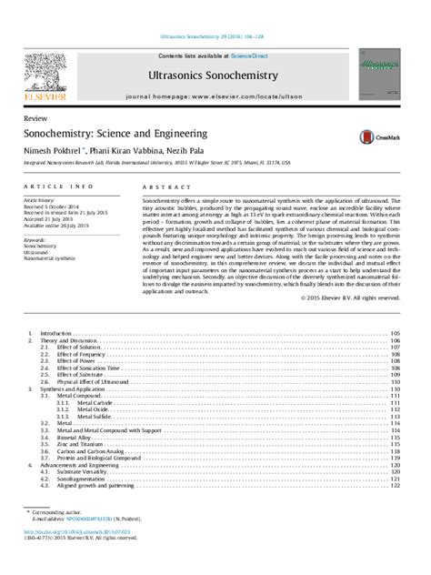 Sonochemistry Science and Engineering: Understanding the Concepts - wintechmobiles.com