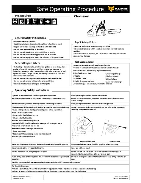 SOP Penggunaan Chainsaw yang Aman | PDF - Scribd - balustradellc