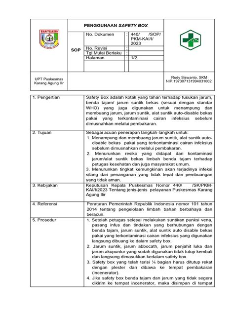 Sop Safety Box | PDF - raincitystudios.com