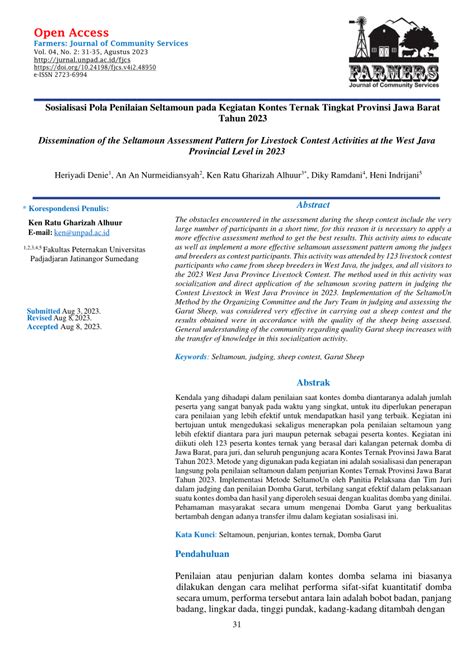 Sosialisasi Pola Penilaian Seltamoun pada Kegiatan Kontes Ternak ... - balustradellc