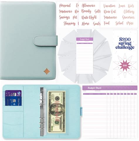 SOUL MAMA Budget Binder with Zipper Envelopes - Amazon.com