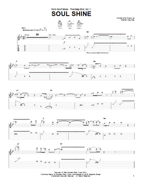 SOULSHINE CHORDS by Gov