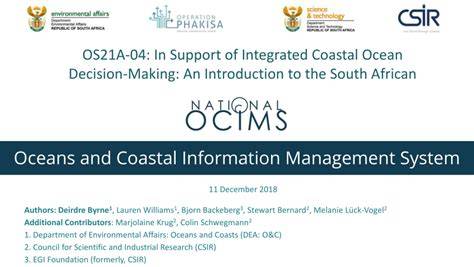 South Africa's oceans and coastal and information management system ... - raincitystudios.com