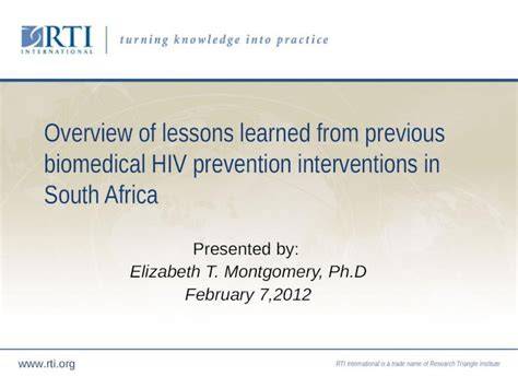 South Africa: applying the lessons learned from tackling HIV to ... - raincitystudios.com
