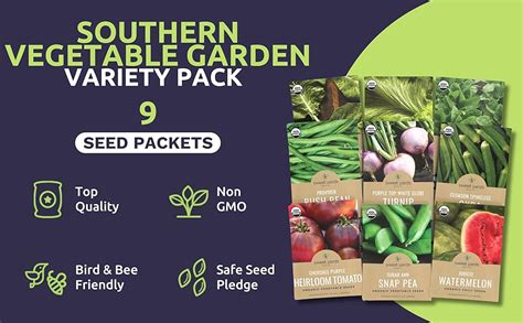 Southern Vegetable Seeds Collection – 15 Heirloom Heat Loving ... - balustradellc