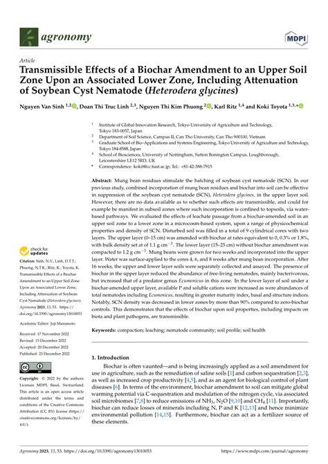 Soybean and soil responses to biochar amendment in controlled ... - raincitystudios.com