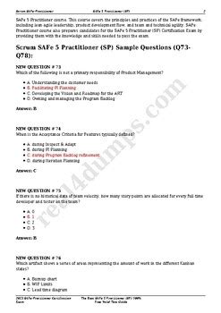 SP-SAFe-Practitioner Exam Fragen