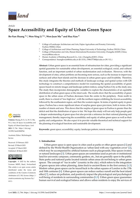 Space Accessibility and Equity of Urban Green Space - wintechmobiles.com