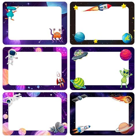 SPACE NAME TAGS LABELS