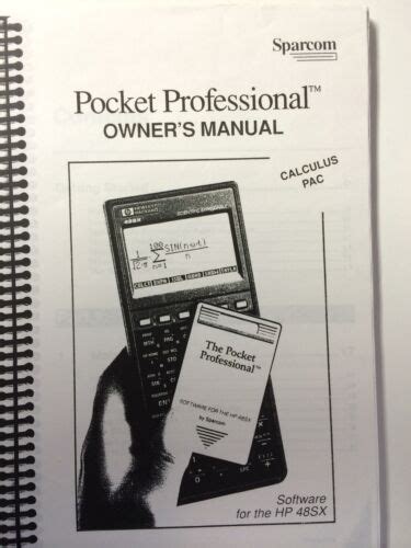 SPARCOM POCKETPROFESSIONAL MANUALS