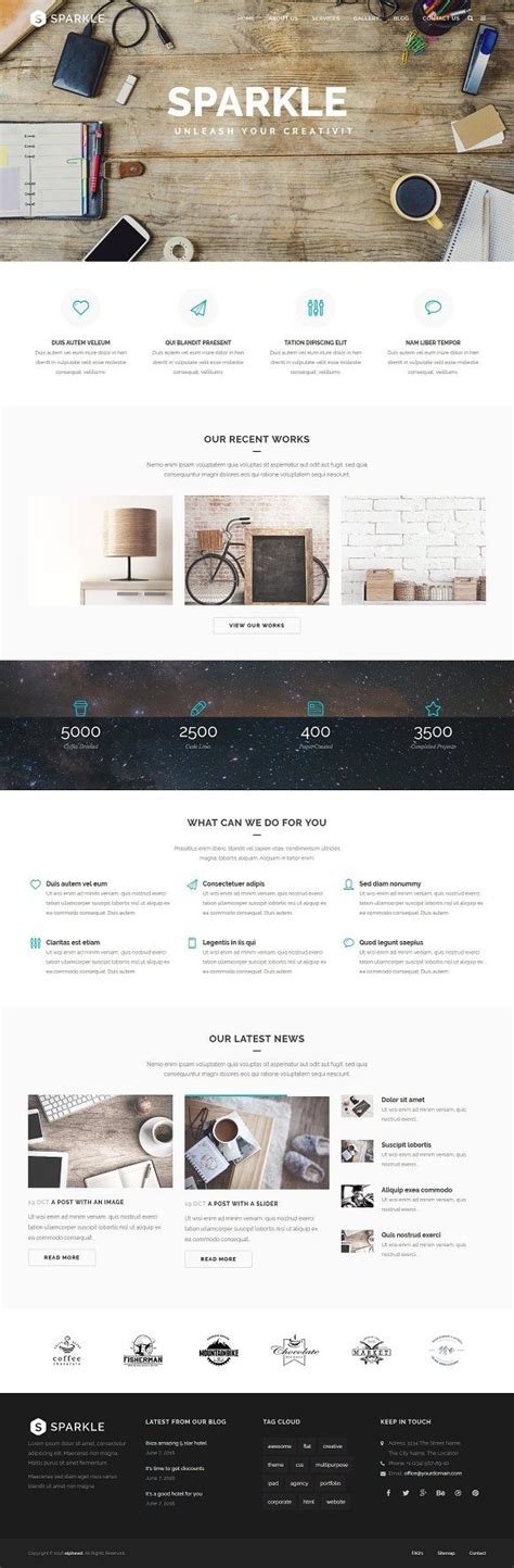 SPARKLE Responsive HTML Template by alphawd on creativemarket Html