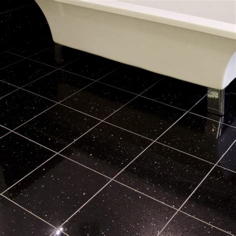 Sparkly Granite Floor Tiles - Black Galaxy Granite Tile - balustradellc
