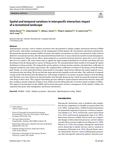 Spatial and temporal variations in interspecific interaction: impact of ... - wintechmobiles.com