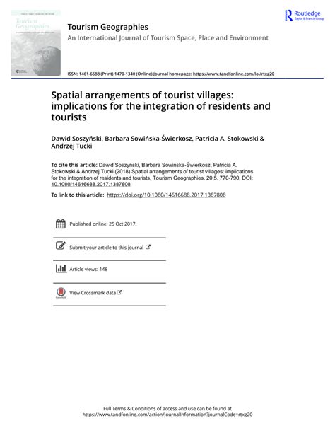 Spatial arrangements of tourist villages: implications for the ... - wintechmobiles.com