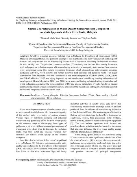 Spatial Characterization of Water Quality in the Kamagema River, a ... - wintechmobiles.com