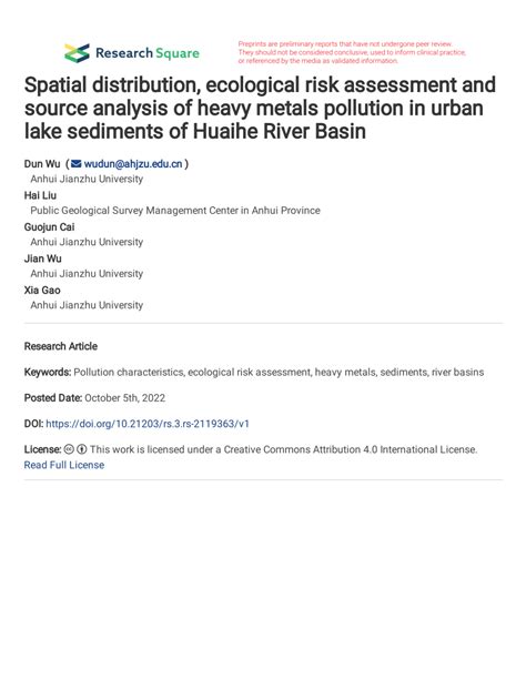 Spatial distribution, ecological risk and sources of heavy metals in ... - wintechmobiles.com
