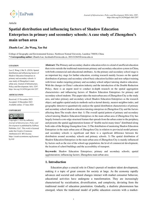Spatial distribution and influencing factors of Shadow Education ... - wintechmobiles.com