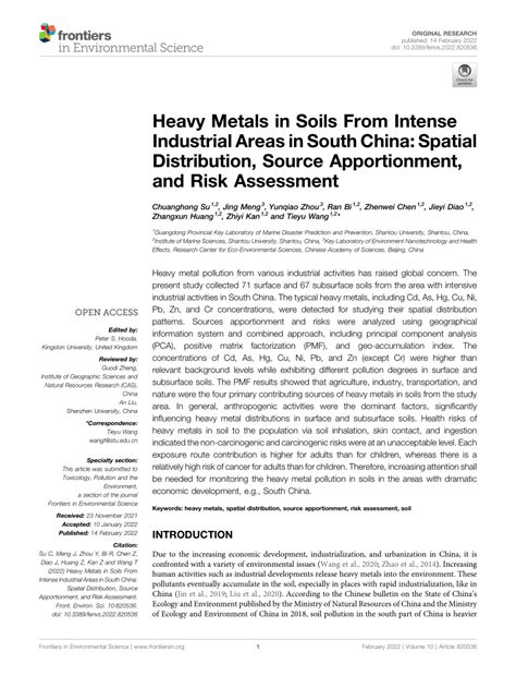 Spatial distribution and source analysis of heavy metals in soils ... - wintechmobiles.com