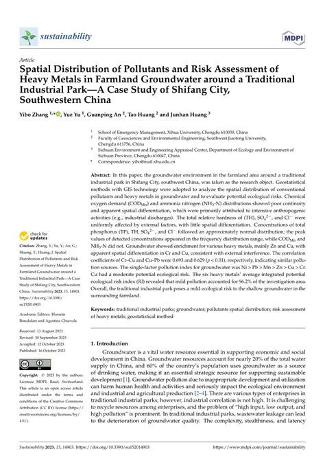 Spatial Distribution of Pollutants and Risk Assessment of … - wintechmobiles.com