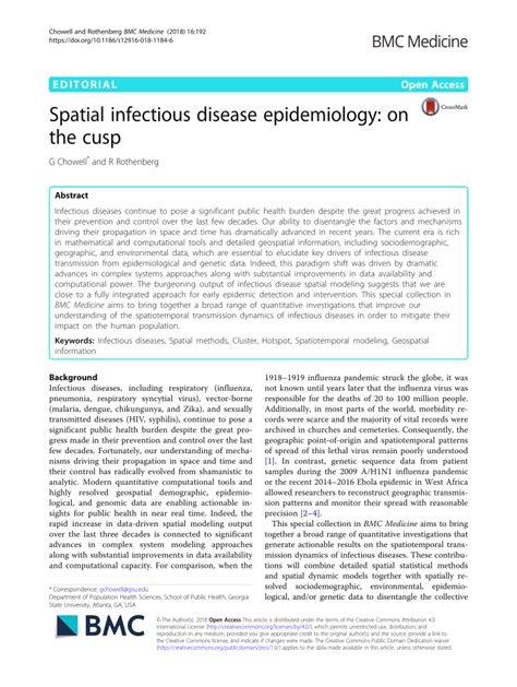 Spatial infectious disease epidemiology: on the cusp - PMC - wintechmobiles.com