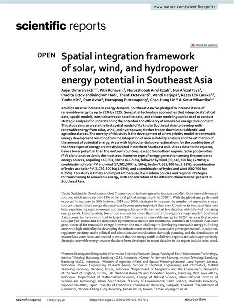 Spatial integration framework of solar, wind, and hydropower energy ... - wintechmobiles.com
