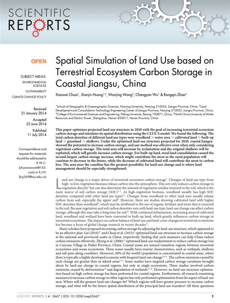 Spatial Simulation of Land Use based on Terrestrial Ecosystem Carbon ... - wintechmobiles.com