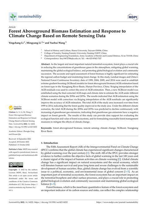 Spatially continuous estimation of urban forest aboveground biomass ... - raincitystudios.com