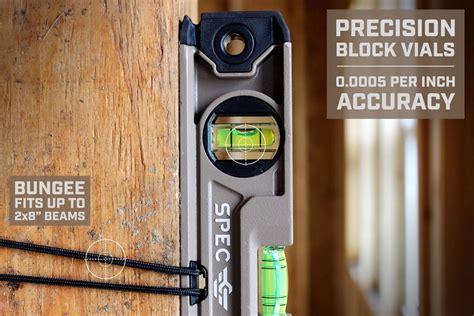 Spec Ops Tools Magnetic Torpedo Level with Bungee - balustradellc