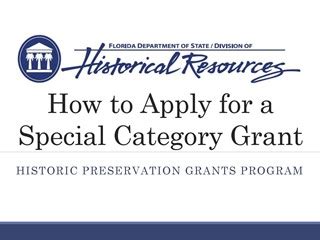 Special Category Grants - Division of Historical … - muktibox.com