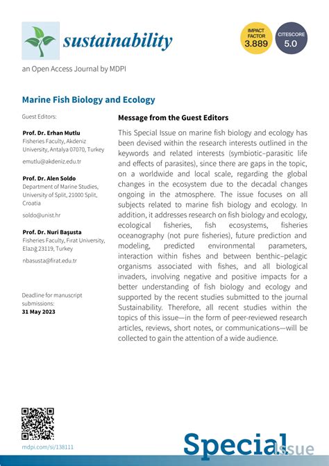 Special Issue : Marine Conservation and Sustainability - raincitystudios.com