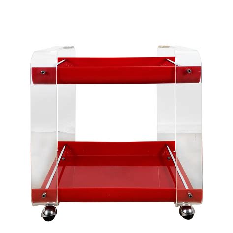 Spectacular Vintage Stainless steel and Plexiglass cart / art cart ... - muktibox.com