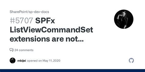 SPFx ListViewCommandSet extensions are not loaded in List